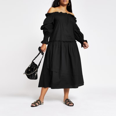 river island bardot maxi dress