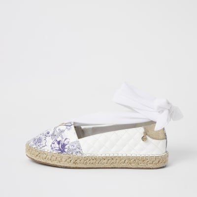 river island white espadrilles