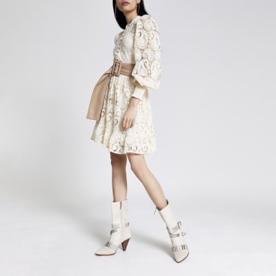 white crochet dress uk