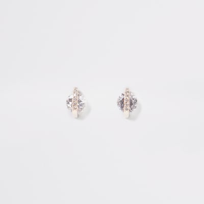 Ohrstecker mit Strass in Roségold