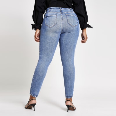 Plus blue Molly mid rise jeggings