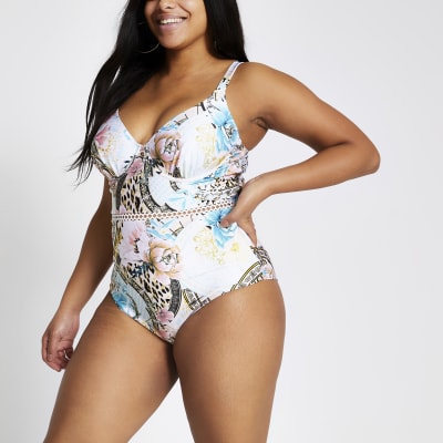 river island plus size swimwear