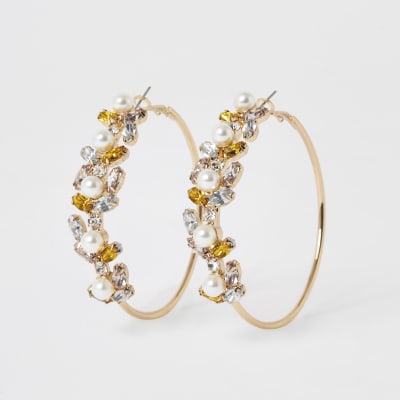 Créoles dorées ornées 