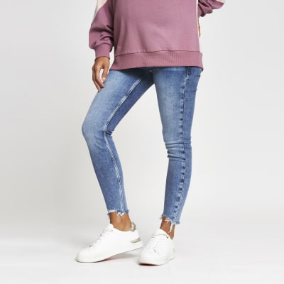 Blaue Skinny-Jeans „Amelie“ mit Stretch für werdende Mütter