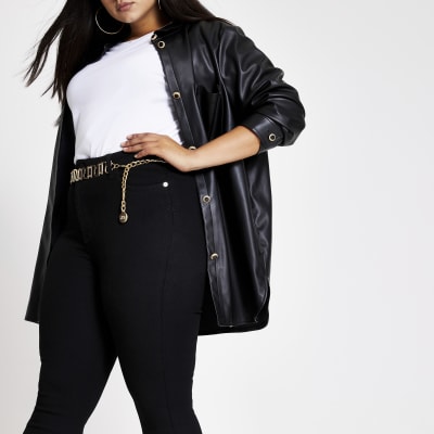 Plus black Hailey high rise jeans
