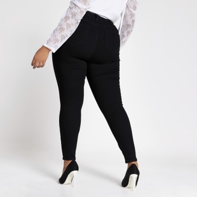Plus black Hailey high rise jeans