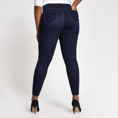 Plus dark blue Molly mid rise jeggings