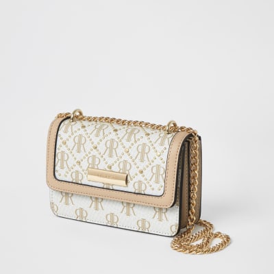 Beige Mini-Umhängetasche