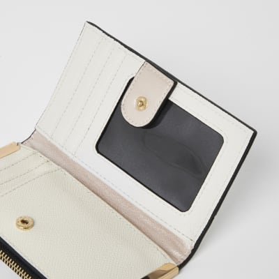 Pink snake embossed mini fold out purse