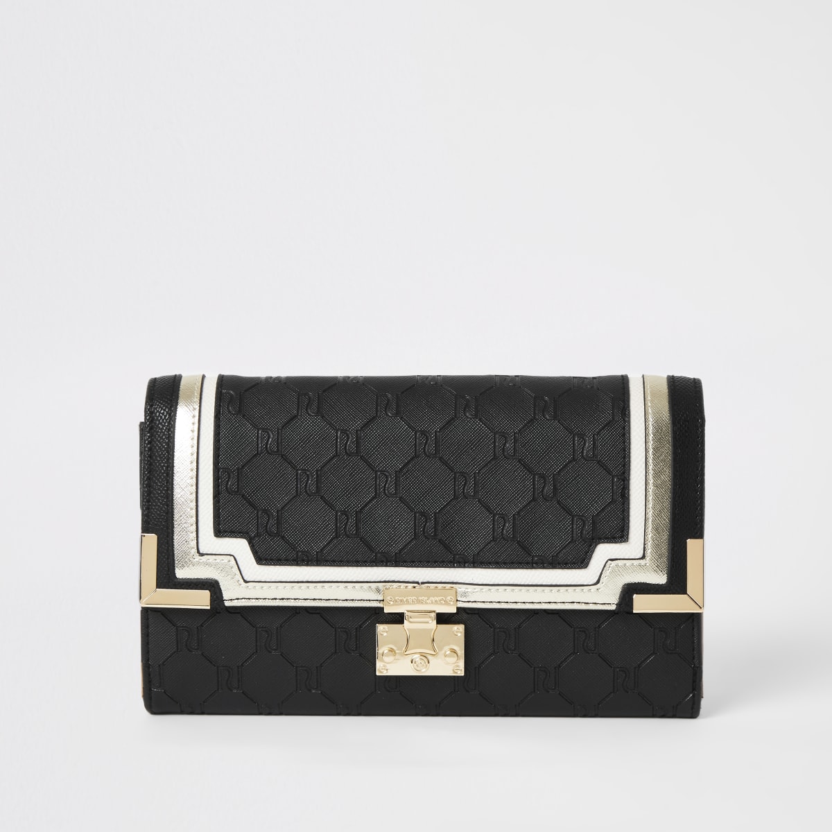 Black RI embossed travel wallet