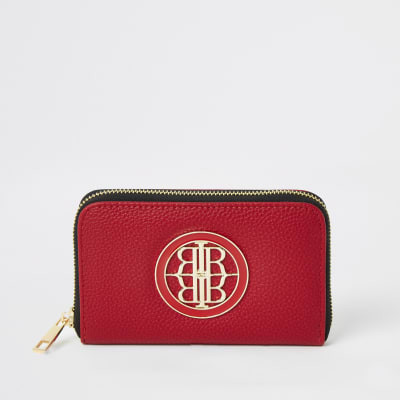 Mini portefeuille rouge RI zippé