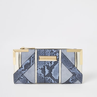 river island blue purse