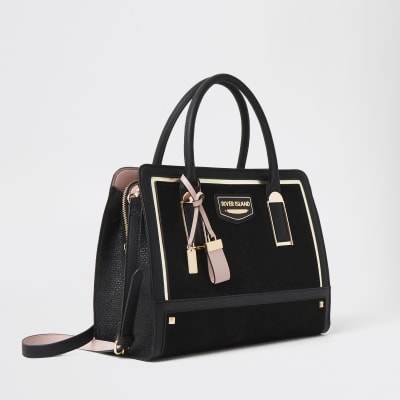 Black RI shopper tote bag