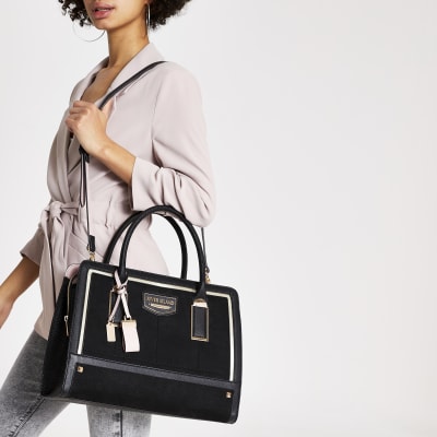 Black RI shopper tote bag