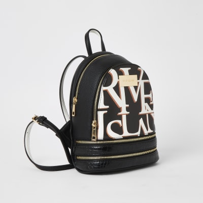 Black 'River' mini backpack