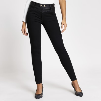 Amelie – Jean skinny noir taille mi-haute