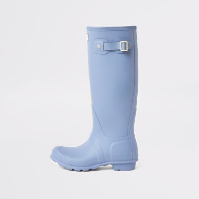 Hunter Originals blue wellington boots