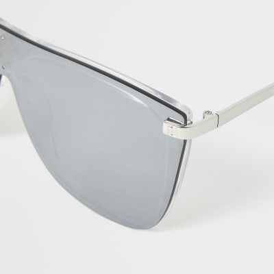 Silver visor sunglasses
