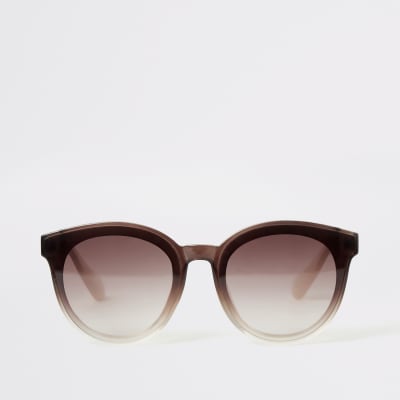 Glamour-Sonnenbrillen im beigen Ombre-Design