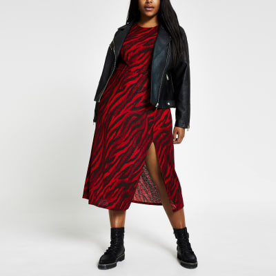 Plus black faux leather quilted jacket