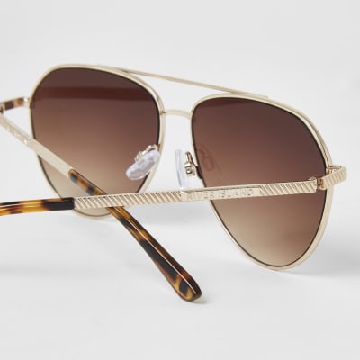 Gold aviator sunglasses