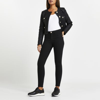 Black Amelie mid rise skinny jeans