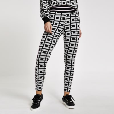 Zwarte legging met RI-monogram