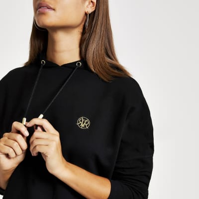 Black batwing sleeve hoodie