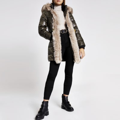 river island hooded padded jacket