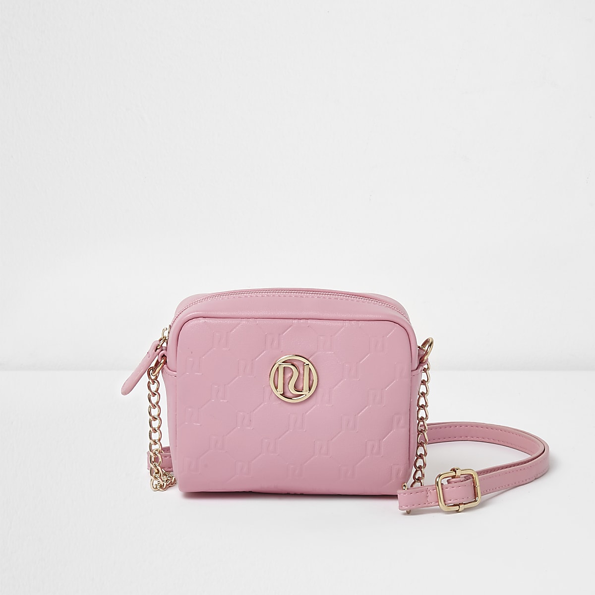 Girls pink RI embossed mini crossbody bag - Bags - Bags & Purses - girls