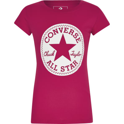 t shirt converse rose