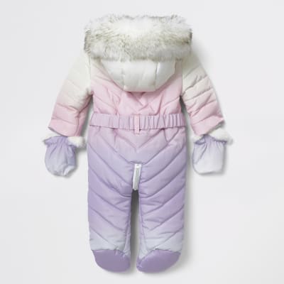 river island snowsuit baby girl