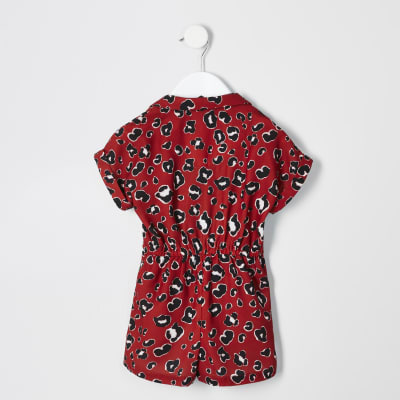 red leopard playsuit