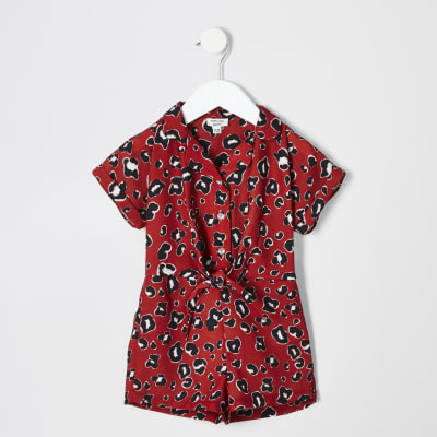 river island leopard print playsuit