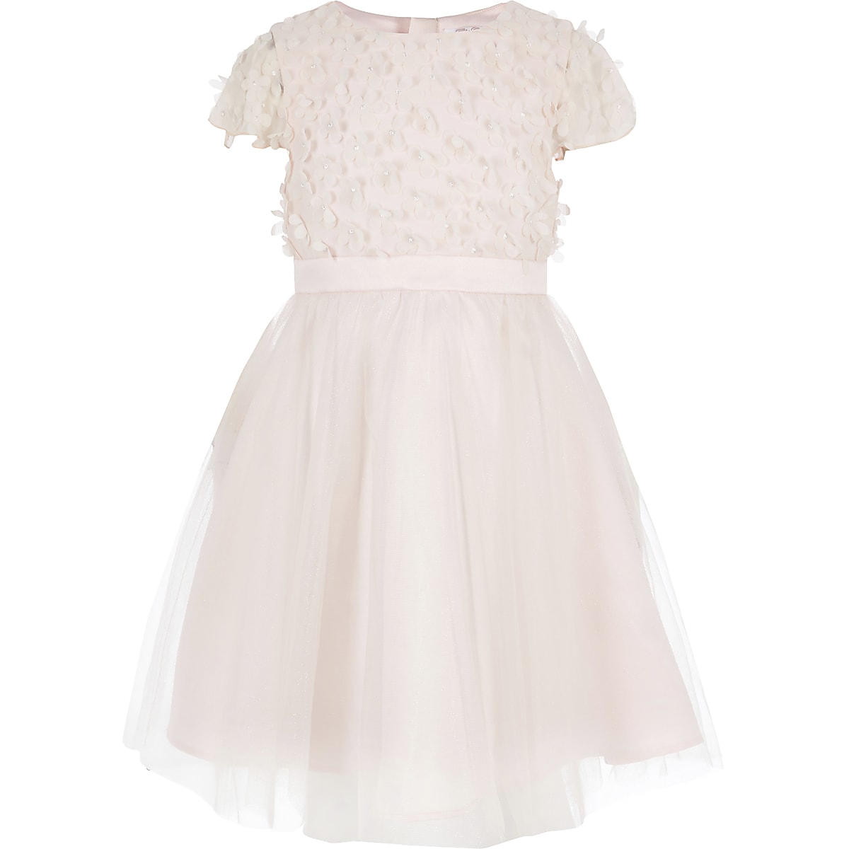 Flower Embellished Prom Dresses