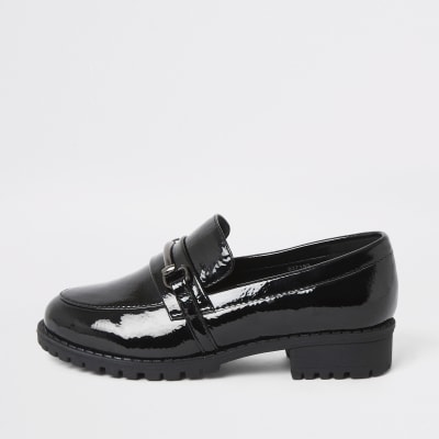 Girls Black Patent Leather Shoes