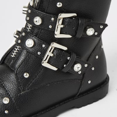 embellished biker boot