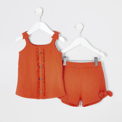 ladies orange vest top