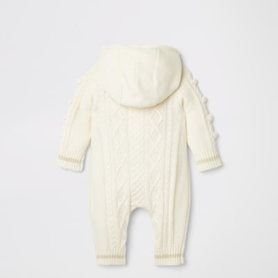 knitted all in one baby suit