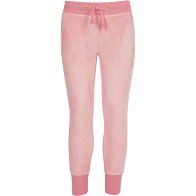 pink fleece joggers