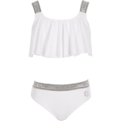white glitter bikini