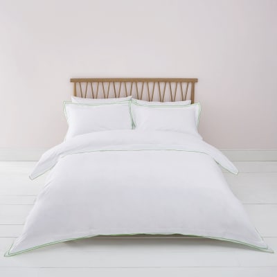 White Green Border King Duvet Bed Set River Island