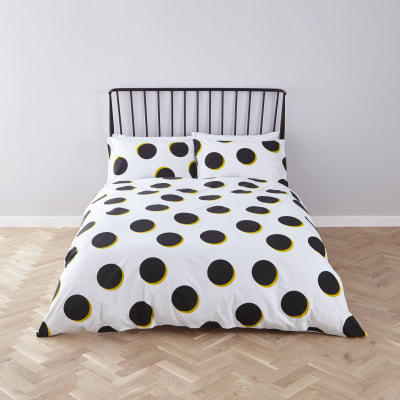 Black And Yellow Spot Double Duvet Bed Set River Island