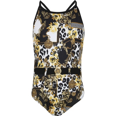 river island girls swimming costume