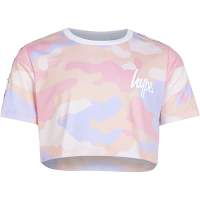 pink camo crop top