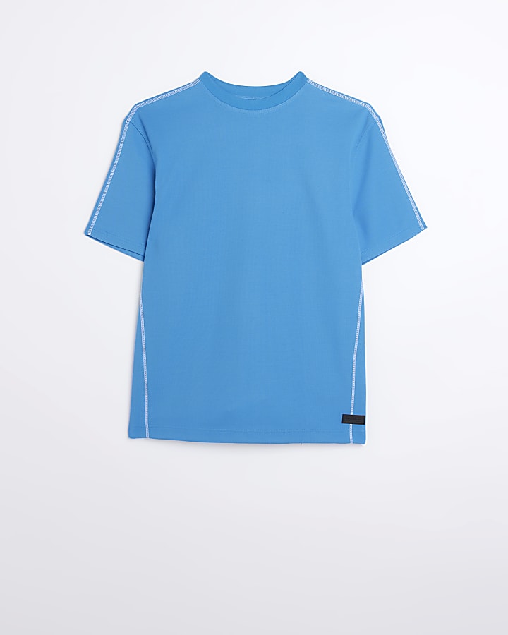 Aqua regular fit stitch detail t-shirt