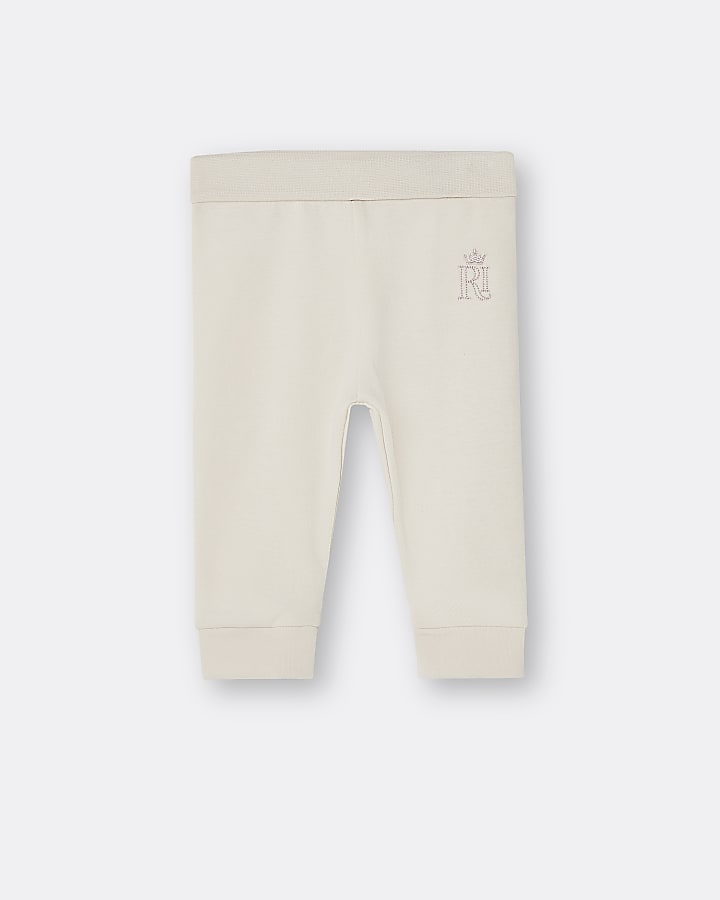 River Island Clothing Pants Leggings Baby boys RI embroidered leggings 