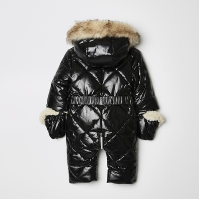 river island snowsuit blue