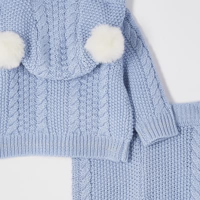 cable knit baby outfit
