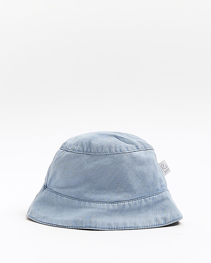 Baby blue denim bucket hat